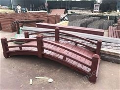 小区景观防腐木小木桥 定做木塑桥 地板 异形定制 D23