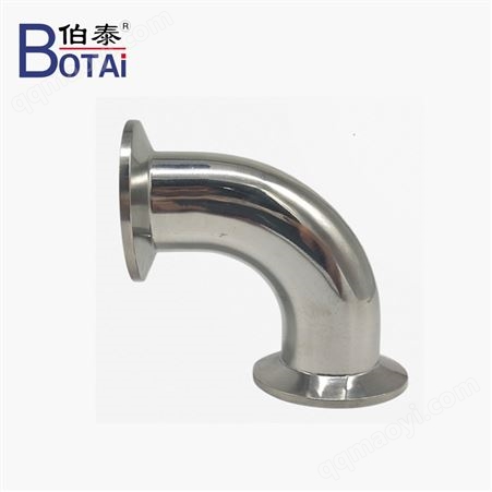 BT-WT-01304不锈钢卫生级 90度快装弯头 卡箍式弯头 卡盘式弯管 直角弯头